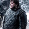 Game of Thrones John Bradley Black Quilted Leather Coat