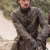 Game of Thrones S07 Jerome Flynn Brown Leather Coat