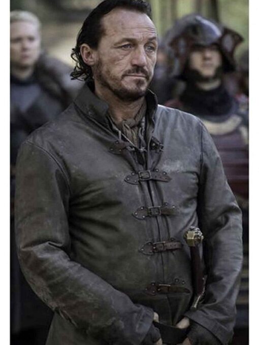 Game of Thrones S07 Jerome Flynn Brown Leather Coat 2