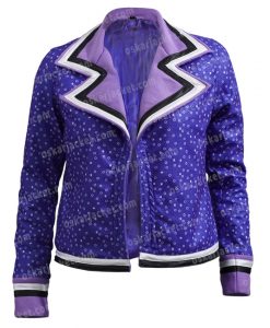 Jingle Jangle a Christmas Journey Purple Wool Blazer Jacket Front
