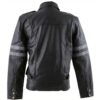 Resident Evil 6 Leon Kennedy Black PU Leather Jacket Back