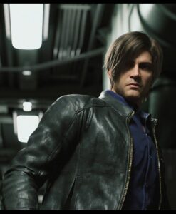 Resident Evil Infinite Darkness Leon Kennedy Leather Black Jacket