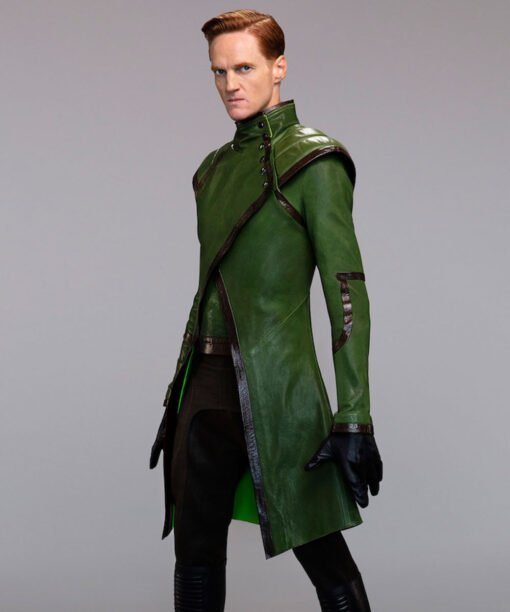 Stargirl Christopher James Mid-Length Green Leather Coat