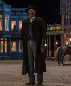 The Harder They Fall Delroy Lindo Black Wool Long Coat