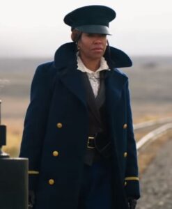 The Harder They Fall Regina King Blue Trench Coat