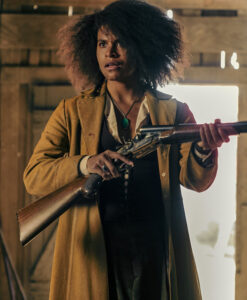 The Harder They Fall Zazie Beetz Brown Long Trench Coat