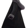 Women Shearling Sheepskin Coat with Detachable Faux Fur Hood Side