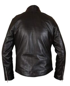 Edge of Venomverse Slim Fit Black Leather Jacket Back