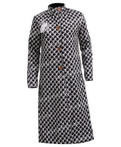 Emily In Paris Sylvie Grateau Wool Checkered Coat Front-min