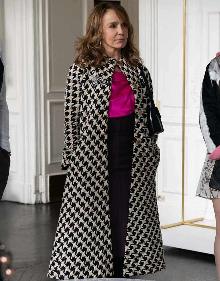 Emily In Paris Sylvie Grateau Wool Checkered Coat