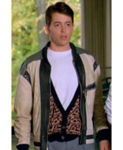Ferris Bueller’s Day Off Off White Real Leather Jacket
