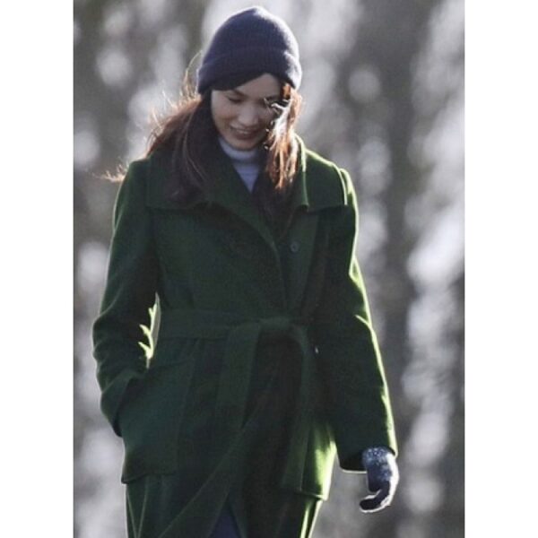 Gemma Chan The Eternals Green Long Duster Robe Coat