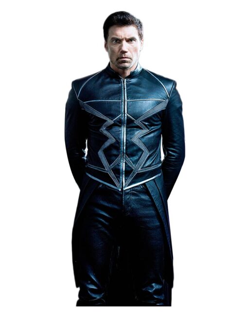 Inhumans Black Bolt Black Leather Tailcoat Front