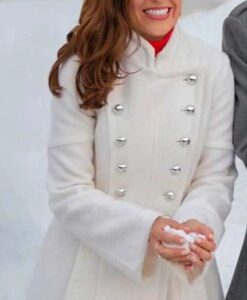 Laura Osnes One Royal Holiday Anna Wool Trench Coat