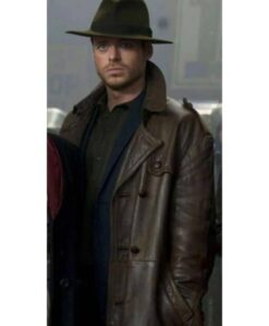 Richard Madden Eternals Ikaris Brown Leather Duster Coat