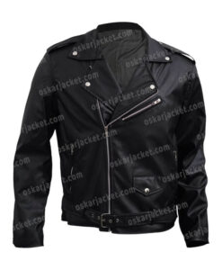 Riverdale Southside Serpents Leather Motorcycle Jacket Front