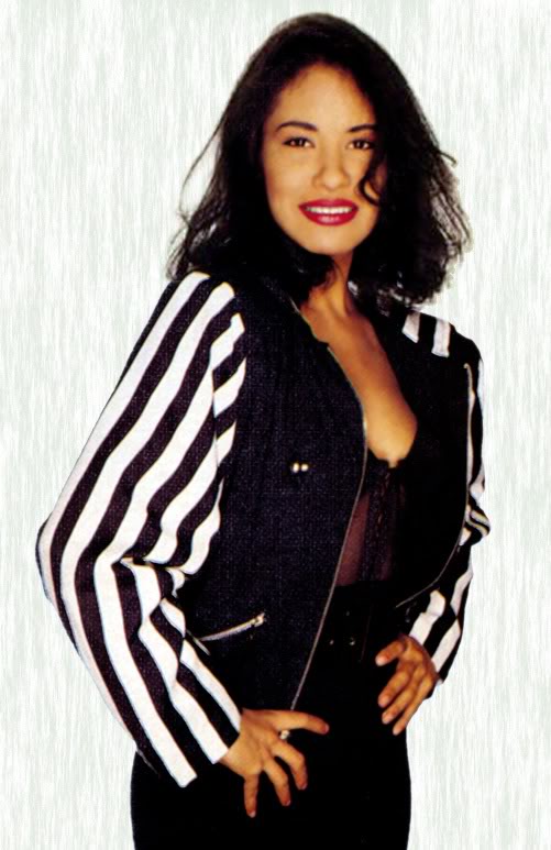 Selena Quintanilla Black and White Wool Cropped Jacket