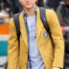 Spider Man Homecoming Peter Parker Yellow Wool Blazer Front
