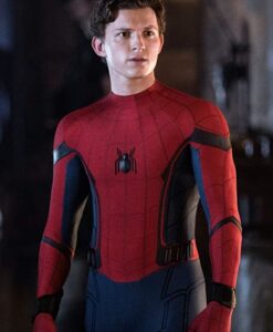 Spider Man Homecoming Red Leather Zip Up Jacket