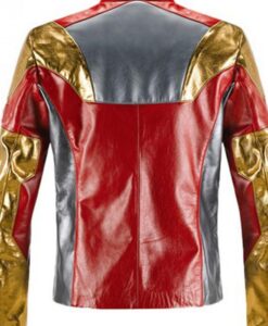 Spider-Man Homecoming Tony Stark Real Leather Jacket Back-min