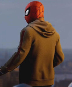 Spider-Man Miles Morales Fleece Grey Hoodie Jacket Back