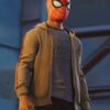 Spider-Man Miles Morales Fleece Grey Hoodie Jacket Front