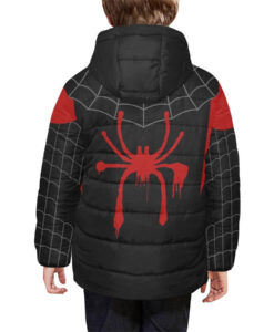 Spider-Man Miles Morales Parachute Hooded Spider Jacket Back