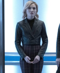 The Gifted Esme Frost Cropped Leather Blazer Jacket