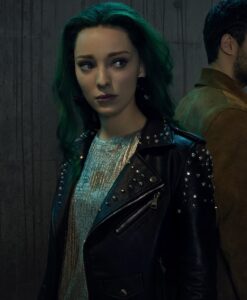 The Gifted Lorna Dane Polaris Leather Biker Jacket Front