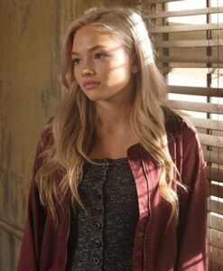 The Gifted Natalie Alyn Lind Cotton Red Bomber Jacket