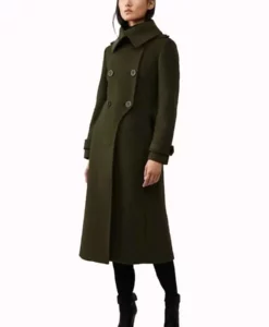 The Republic of Sarah Cooper Double Breasted Green Long Coat