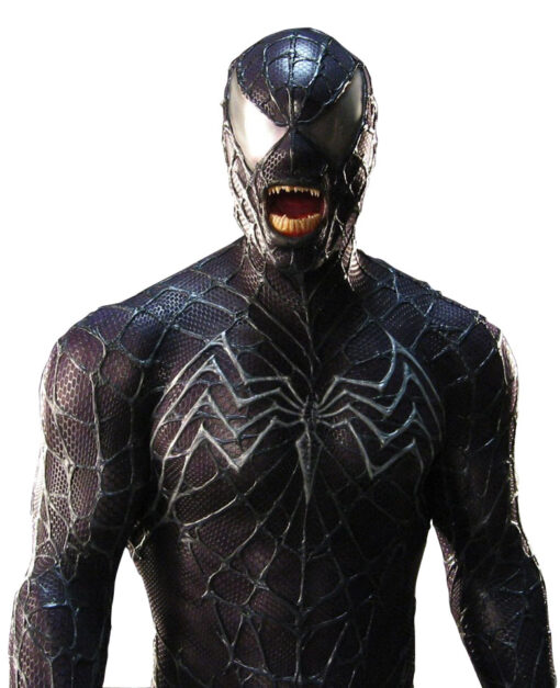 Venom Spiderman Black Cosplay Leather Jacket