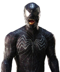 Venom Spiderman Cosplay Black Leather Jacket