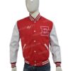 High School Musical EJ Wool Bomber Red Jacket Front