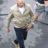 Jason Statham Wrath of Man Bomber Beige Jacket Front