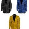 Men's Leather 2 Button Blazer Coat
