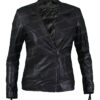 Amy Pond Doctor Who Black Leather Jacket
