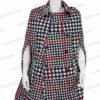 Anna Delvey Inventing Anna Houndstooth Mid Length Coat Front