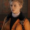 Elena Fisher Uncharted Sherpa Leather Jacket Orange