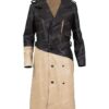 Kacy Duke Inventing Anna S01 EP09 Leather Long Trench Coat Front