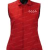 Kathryn Kelly Yellowstone 6666 Emily Red Cotton Vest Front