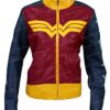 Wonder Woman Princess Diana Slimfit Leather Jacket Front