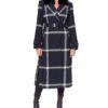 General Hospital Carly Corinthos Plaid Wool Maxi Wrap Coat Front