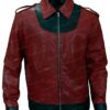 No More Heroes 3 Travis Touchdown Vintage Red Jacket Front