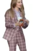 The Dropout Elizabeth Holmes Pink Plaid Suiting Suit
