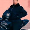 Queen Latifah The Equalizer Black Biker Cotton Jacket front
