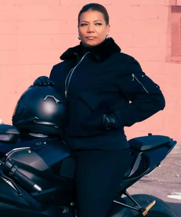 Queen Latifah The Equalizer Black Biker Cotton Jacket front