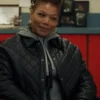 Robyn McCall The Equalizer Black Quilted Jacket front
