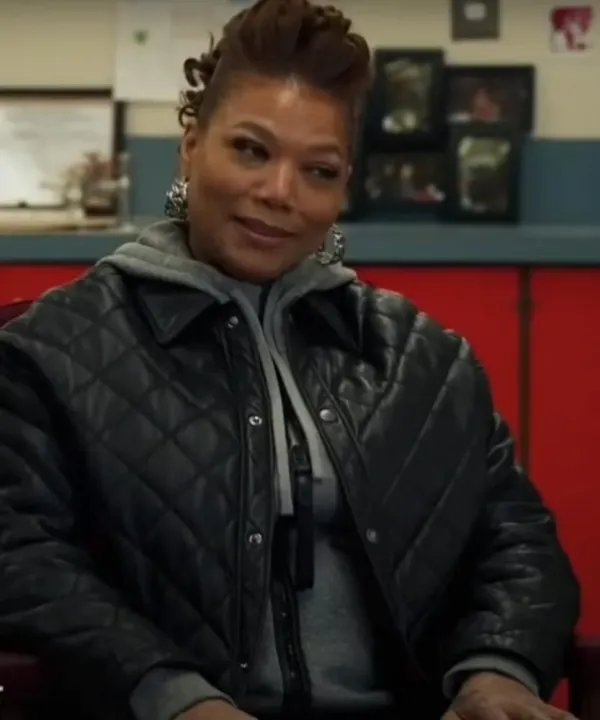 Robyn McCall The Equalizer Black Quilted Jacket front