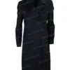 Robyn Mccall The Equalizer Black Wool Coat Front